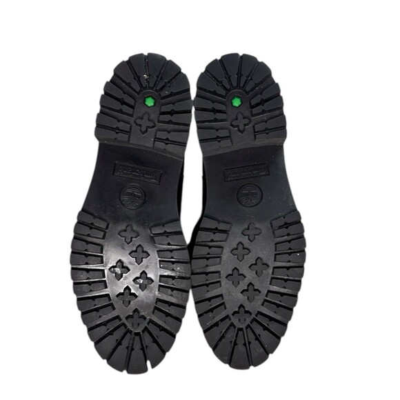 Timberland Courmayeur Chelsea Boots Black Nubuck Leather 7.5 Lug Sole Trendy - Picture 9 of 9